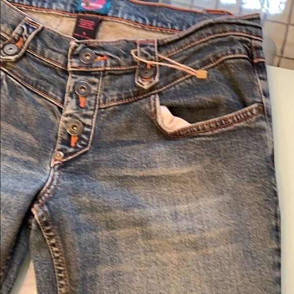 Fiorucci jeans 9 blue distressed bottom fly - Picture 9 of 14